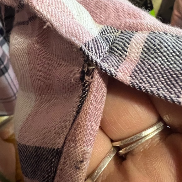 Paige Pink Plaid Button down shirt - Picture 9 of 13